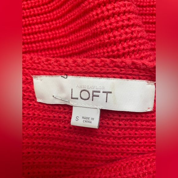 Ann Taylor Loft Women Orange Red Sweater Size Small - Picture 7 of 9